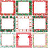 Whaline 9Pcs Christmas Sticky Notes, Red Green Christmas Elements Design for Holiday Home Office Classroom Supplies