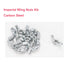 cSeao 50pcs Wing Nuts Assortment Kit, Zinc Plated Butterfly Nuts in Various Sizes