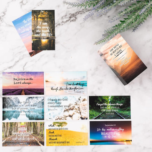 BRYTEFY 100 Daily Inspirational Bible Verse Cards with Unique Quotes, Perfect for Christmas Gift Giving