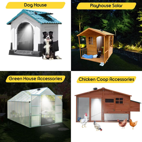 BRIGHTICONIC Solar Motion Sensor Light LED Powered Motion Activated Lighting for Shed, Portable Toilet, Chicken Coop