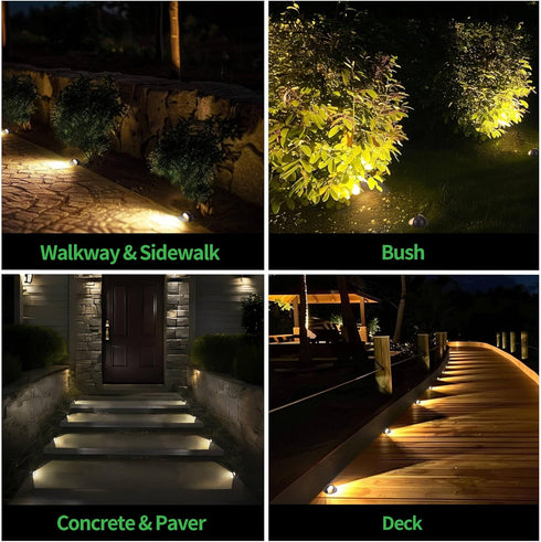 3000K 6W 420LM 12V IP67 Landscape Well Lights, LED Low Voltage Ground Lights, Waterproof Aluminum Oil-Rubbed Bronze