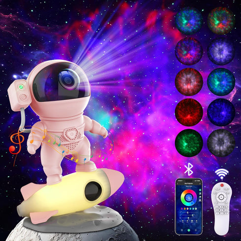FlyEagle Astronaut Galaxy Projector, Star Nebula Projector with Rocket Lamp, Night Lights