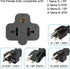 YACSEJAO 2 Pack NEMA 5/6-15/20R to IEC320 C20 Connector, 4-in-1 16Amp UPS Plug for Network Equipment