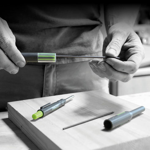Tracer Deep Pencil Marker - Replacement Lead (6 Pack) - All In One Marking Kit for Construction