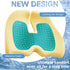 Benazcap X Large Gel Seat Cushion for Office Chair Ergonomic Cushions-Gel & Memory Foam Coccyx Butt Pillow for Sciatica