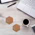 Ceramic Coasters 10pcs Hexagon Cork Boards Tiles Decorative Self-Adhesive Bulletin Board Memo Board for Home Office