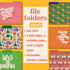 ban.do Thick Sturdy File Folders, Set of 6 Decorative File Folders with Tabs and Sticker Labels, Assorted Quotes
