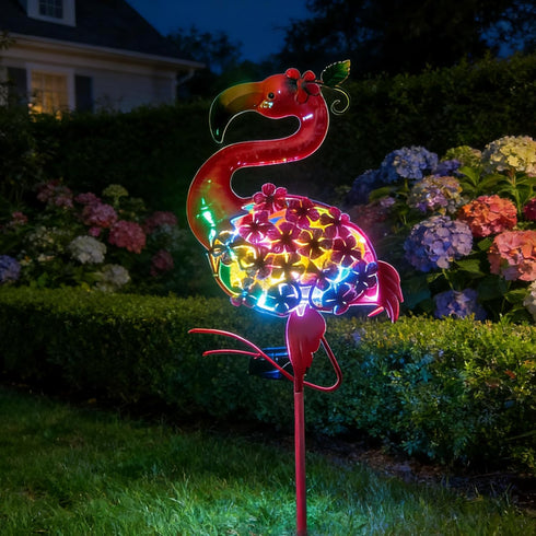 SunKite Flamingo Solar Garden Light Yard Decor Gifts for Women Outdoor Decorative