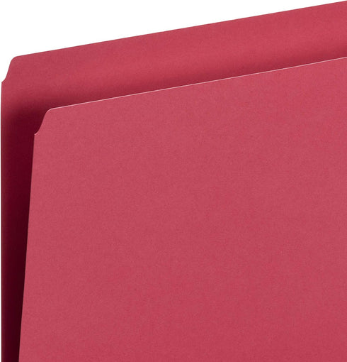 Smead File Folder, Straight-Cut Tab, Letter Size, Red, 100 per Box (10943)