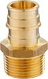 EFIELD Pex A Full Flow Expansion Brass Fitting, 1/2"x 1/2" Male NPT Adapter, Pack of 5, ASTM F1960