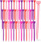 Valentine's Day 48 Pcs Heart Shaped Retractable Metal Ballpoint Pens with Black Ink Party Favor for School Office
