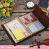 OMEYA Leather Journal Notebook, Refillable Writing Journal, Diary Planner for Women, Pink, A5