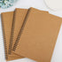 EUSOAR Spiral Notebook, B5 3 Pack, 7.3"x10.2", 120 Pages, Hardcover Kraft Lined College Ruled Notebooks