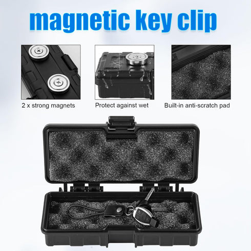 Magnetic Key Holder Under Car, Hide a Key Magnetic Case for Hiding Keys for Vehicles, Outdoor Travel USB (Black)