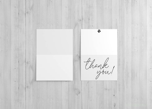 5x7 Red Door Inspirations Thank you Note Cards with Envelopes (Black and White Thank You)