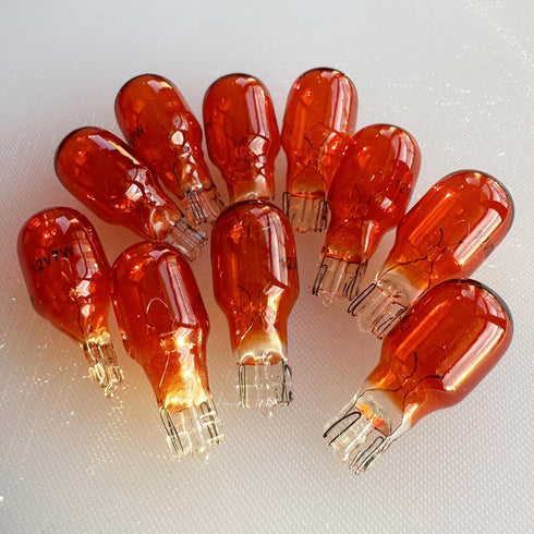 Diximus 12 Volt 7 Watt Amber Bulbs Low Voltage T5 Landscape Bulb - Landscape Light Bulbs - Low Voltage Landscape Light Bulbs - 10 Pack (Amber) by Diximus