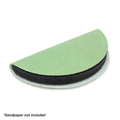 TGR Half Moon Hand Sanding Pad, Hook and Loop, 6 inch, 2 Pack