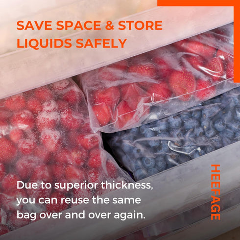 Heavy Duty Zip Bags 5"x8" - 20 Pack Puncture Resistant Resealable Poly Bags for Small Business Packaging Supplies