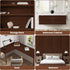 Countertops 15.7" 118" Decoroom Wood Grain Contact Paper Dark Walnut Contact Paper Peel and Stick Wallpaper for Wooden