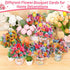 6 Pack 3D shynek Paper Flower Pop Up Cards, Flower Bouquet Card Popup Greeting Cards for Mother's Day, Graduation