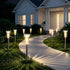 12 Pack DERAYSION Solar Pathway Lights Outdoor, Auto Dusk-to-Dawn Landscape Garden Lighting, Waterproof Stainless Steel