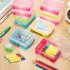 Suzile 50 Pcs Plastic Crayon Box Stackable Organizer with Lid for Crayon Storage Containers Bulk for Office School