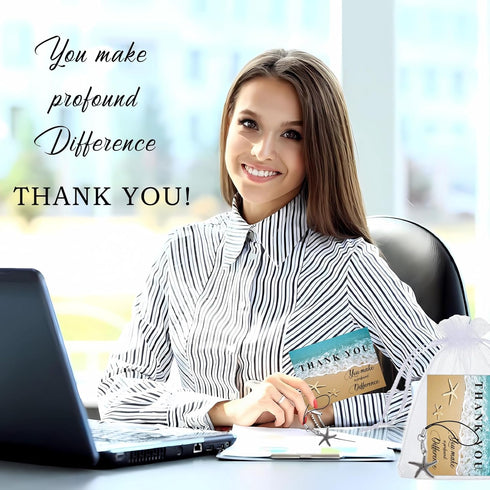 SAGHOM 30 Employee Appreciation Gifts Bulk Starfish Story Card Thank You Gifts for Coworkers You Make a Profound