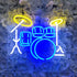 Dimmable 35*28.9cm Drum Neon Light Sign, LED Neon Lights for Wall Decor, Neon Music Sign Light up Sign for Bar, Studio