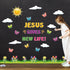 Whaline 70Pcs Easter Bulletin Board Decoration, Religious Jesus Gives New Life, Spring Decor