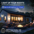 1 Pack, 3 IP65 Solar Wall Lights Outdoor, Lighting Modes, Waterproof, Wireless Solar Powered LED Lights for Backyard
