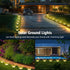 6 Pack echosari Solar Ground Lights, Upgraded Solar Garden Lights Auto ON/Off Landscape Lighting Outdoor In-Ground