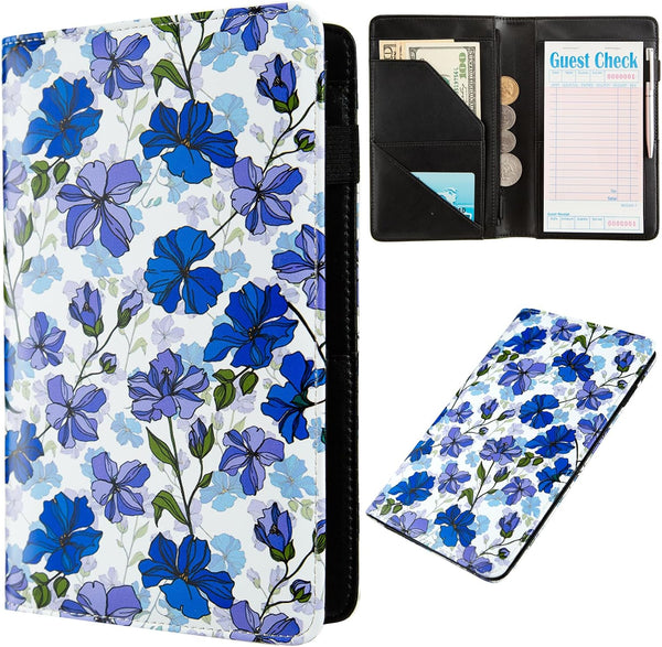 Server Books for Waitress,Cute Pocket Leather Money Organizer Wallet Note Pad Cash