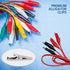 100pcs Metal Alligator Clip, 35mm Spring Clamps Test Line Crocodile Clip for Laboratory Electric Testing Work