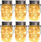 GIGALUMI Hanging Mason Jar Solar Lights, 6 Pack 30 Led Hanging Solar