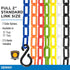 US Weight (Made in USA) 2" x 10' Yellow Plastic Safety Chain with SunShield UV Resistant Technology