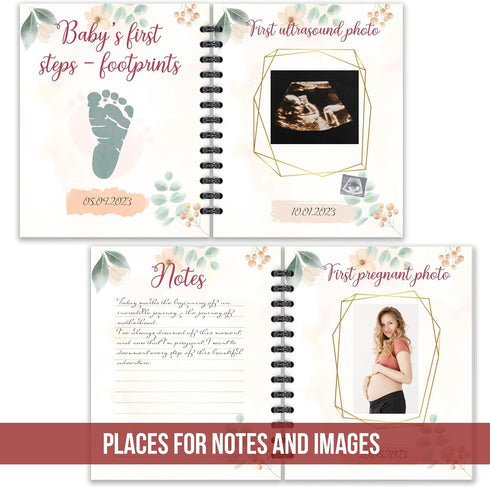 Giftellino First Time Moms Pregnancy Journal - Keepsake Pregnancy Memory Book for Expecting Mothers - Pregnancy Baby