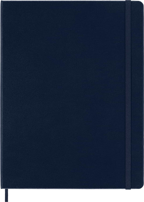 Moleskine Classic Notebook, Hard Cover, XL (7.5" x 9.5") Ruled/Lined, Sapphire Blue, 192 Pages
