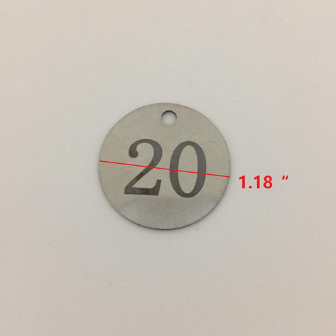 StayMax Metal Round Numbered Key Tags, ID Tags 1.18 Inches (1-10)