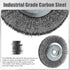 6-Inch Wire Wheel for Bench Grinder, 0.012 Carbon Steel, with 1/2" & 5/8" Arbor Hole