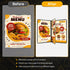 3 Pack 8.5" 11" Menu Covers x Menu Holder, Double Stitched Menu Covers, Restaurant Menu Cover, Single Page Menu Cover