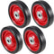 4 Pack 5" x 1.5" Solid Rubber Flat Free Tires, Premium Hand Truck Tires with Ball Bearings, 88 lbs Capacity