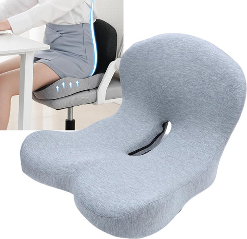 NOENNULL Lower Back Support Pillow for Office Chair, Car Seat Cushion with Detachable Memory Foam Lumbar Pad