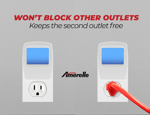 AMERELLE 2 Pack (71282) Always-On Blue Night Light, - Slim, Plug-in, LED Light with a Soft, Cool Blue Glow - Suitable