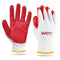 SAFETY Non-Slip 10 Pairs Red Latex Cotton Work Gloves, Nitrile Dipped & Rubber Palm Coated