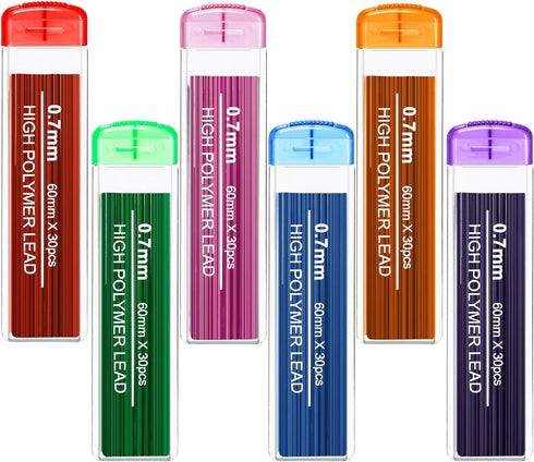 JOVITEC 0.7 mm Colored Pencil Refill Set, 180 Pieces for School Classroom Home Offices