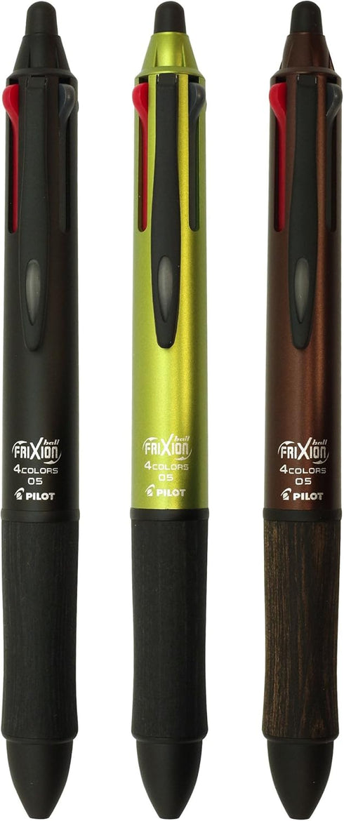 Pilot LKFB-3SEF-B FriXion Ball 4 Color Ballpoint Pen, 0.5mm, Black