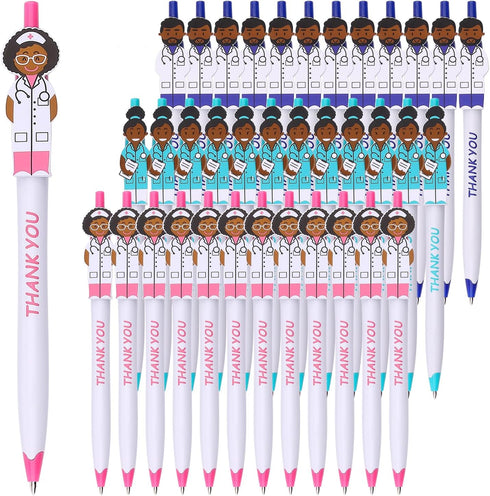Cute Doctor Thank You Caring Pens, Gift for Doctors, Medical Staff, Healthcare Workers, Mixed 36Pack