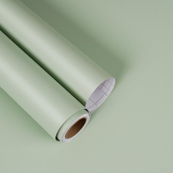 YENHOME Sage Green Peel and Stick Wallpaper, 17.7x200, Removable Self-Adhesive Contact Paper for Cabinets