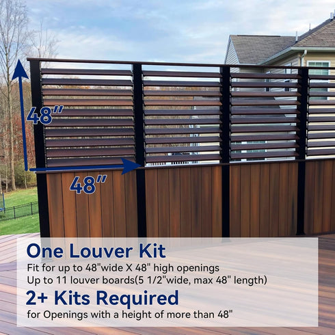 Set 11 Boards(48" (1) Deck Sunblind System Brackets, Louver Hardware Kit for Blinds and Shutters, Each Holds up