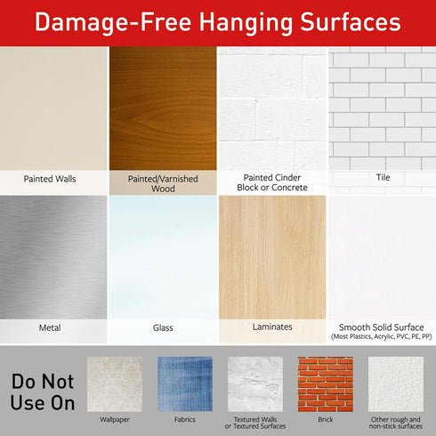 Command Water-Resistant Adhesive Refill Strips - Large (Pack of 12) for Bathroom Hooks & Shower Caddies